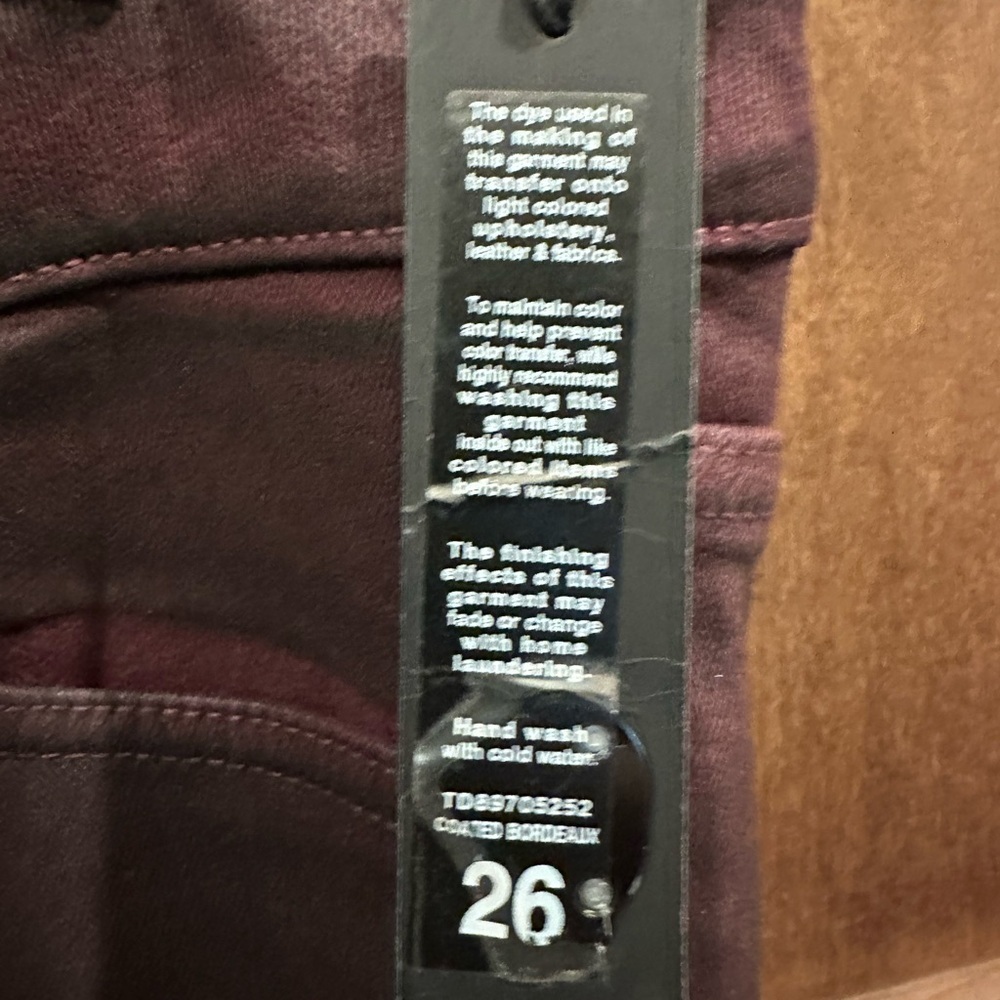 Joe's Jeans Coated Bordeaux Skinny Jeans - Picture 3 of 5